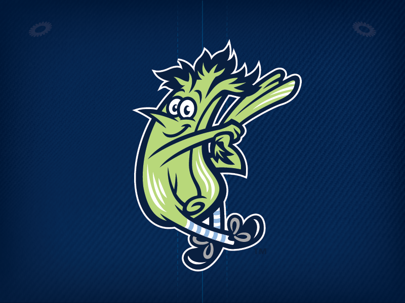 Wilmington Blue Rocks "Mr. Celery" by Brandiose on Dribbble