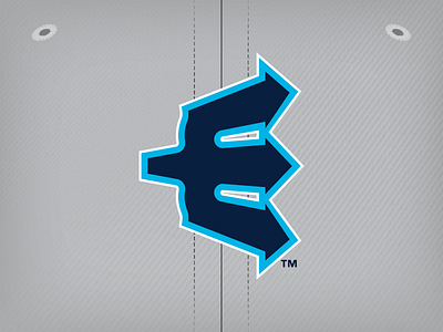 Everett AquaSox "Trident E" aquasox baseball everett logo mariners seattle sports trident