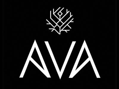 Ava logo abstract artist agency ava connected connections logo network tree