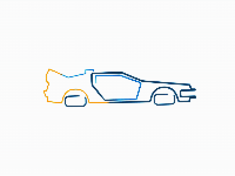Back to the Pixels after effects back to the future car design flying gif illustration mograph motion ouroboros
