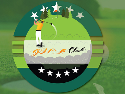 GOLF CLUB animation app art flat graphic design icon type ux web website