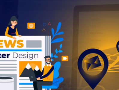 Newletter Design animation branding design flat icon illustration illustrator minimal typography vector