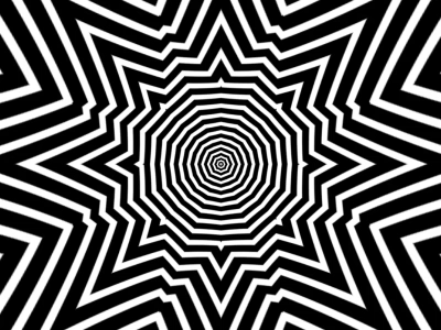 Kaleidelicious black and white gif lines loop pattern psychedelic star trippy