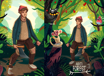 forest cover character forest illustration art illustrations