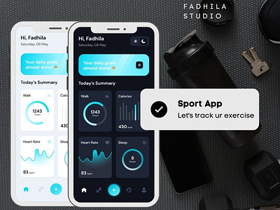 Sport Mobile App - Light and Black Mode