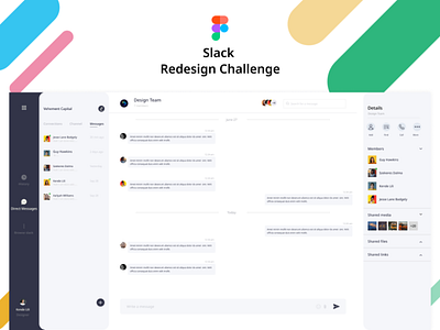 Slack Redesign figma slack slack redesign ui uiux web design