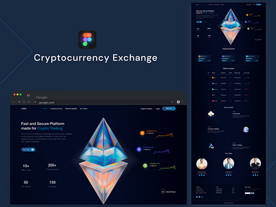 Cryptocurrency Exchange crypto crytocurrency figma ui uiux web design