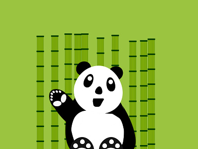 Panda dailylogochallenge design flat icon illustration illustrator logo panda typography vector