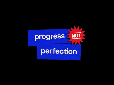 Progress not perfection graphic design graphic quote poster progress quote typography typography poster
