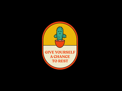Give yourself a chance to rest cactus graphic design graphic quote poster quote rest typography typography poster