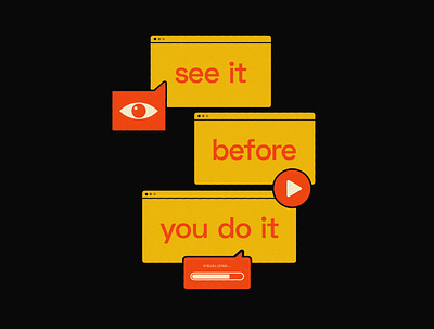 See it before you do it focus graphic design graphic quote justin sua mindset poster productivity quote typography typography poster visualization visualize visualizer