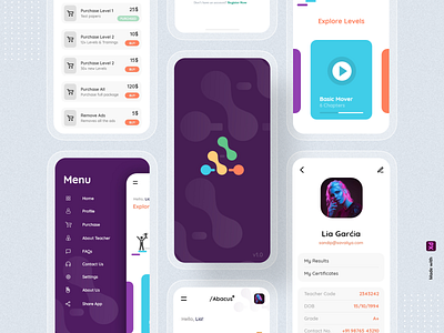 Abacus learning app abacus app branding colorful design drawer education illustrations learning learning app logo minimal ui xd xd ui kit