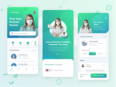 Healthcare App app appui best branding colorful creative creative design design health care healthcare ideas minimal modern trending xd