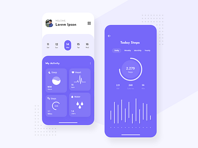 Fitness App app ui body maintain branding creative design exercise app feet fit fitness fitness app fitness tracker gym minimal today work ui water notification work workout workout of the day