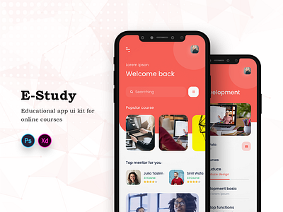 Learning Platform Mobile App branding classis course course app creative distance learning edu education education app elean learn learning app learning platform minimal online class teach teaching ui