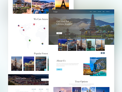 Travel - Landing Page branding colorful creative design landing minimal tour tour landing tour options travel travel landing page webdesign xd