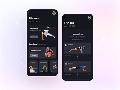 Fitness App UI Design branding colorful creative exercise exr fit fitness fitness app gym home dash minimal plane schedual trainee workout workout app