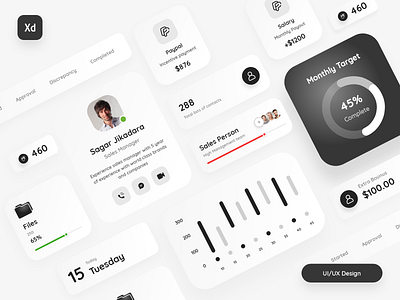 UI Elements Design for Sales Dashboard