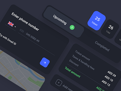 Dark Theme UI Elements branding colorful componants creative darktheme minimal ui ui theme