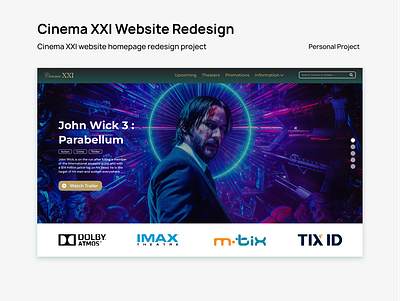 Cinema XXI Website Redesign cinema film redesign ui ux website