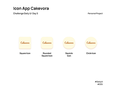 Cakevora Icon App - DailyUI #005 cake icon ui