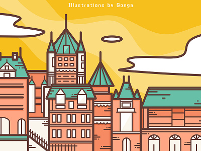 Gonga Illustration | Quebec, Canada illustration tourism