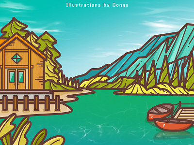 Gonga Illustration | Banff, Canada illustration tourism