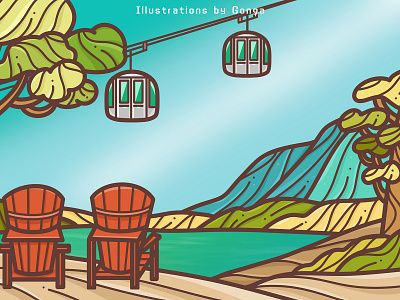 Gonga Illustration | Banff, Canada illustration tourism