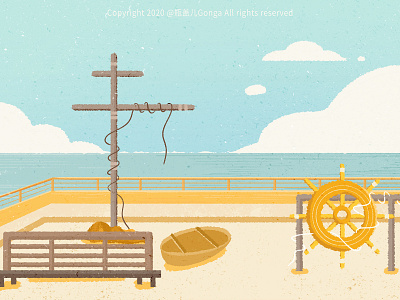 Gonga Illustration | Qingdao，China art design illustration nature scenery scenic sea texture tourism