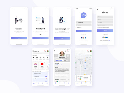 JOB Mobile App Design design mobile app mobile app design mobile design mobile ui signup typography ui ui ux ui design uidesign uiux ux