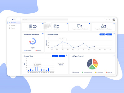 XYZ Dashboard dashboard dashboard design dashboard ui design freelance design freelance designer ui ui ux ui design uidesign uiux webdesign