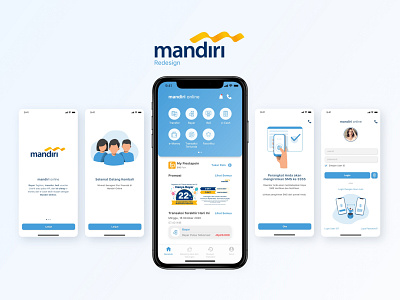Mandiri Mobile Apps Re-Design banking app bankingapp dashboard dashboard design mobilebanking ui ui ux ui design uidesign uiux