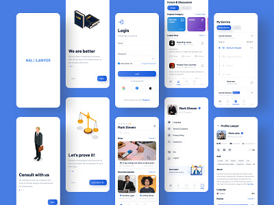 Halo Layer Mobile Apps Design branding design illustration lawyer logo mobile design mobileapps product product design ui ui ux ui design ui mobile uidesign uiux