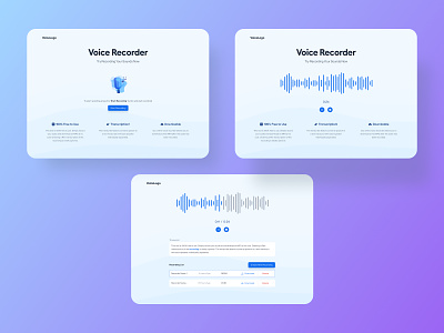 Voice Recorder UI Design