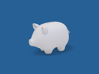 Piggy bank 3d coin interaction modeling motion motion graphic