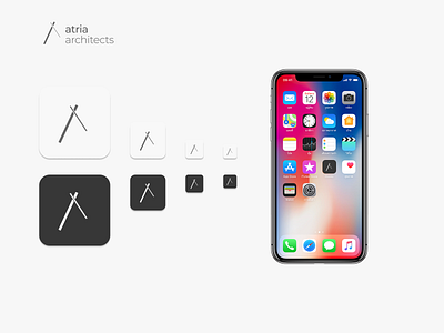 App Icon for Atria Architects app appicon architecture branding challenge clean dailyui design fresh icon logo minimal scalable