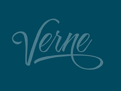Verne blue brand julio verne logo proposal risotto font signature verne