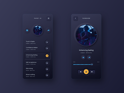 MUSIFUN - Neumorphism UI app behance best design dribbble fun mobile modern music music player neumorphism new skeuomorphism style therapy top ui uiux user interface visual