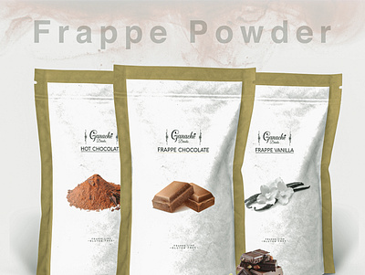 Ganache Drinks Powder Packaging branding design graphic design illustration logo packaging