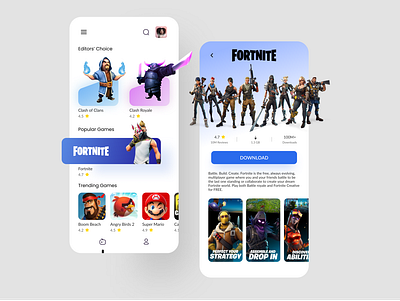 Game Store App app app design app store app ui app ui ux appui clash of clans fortnite game game store mobile app mobile design mobile ui mobile uiux ui ui ux ui design uidesign uiux ux