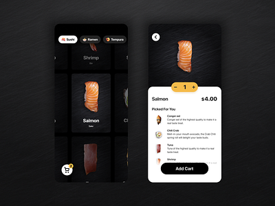 Japanese Food App cards delivery design food ios japanese japanese food mobile ramen sushi temple ui ux