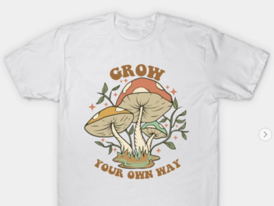 Cottagecore mushroom retro motivational T-Shirt cottagecore