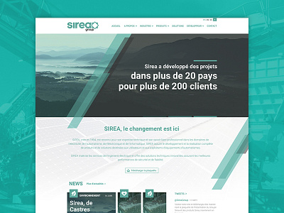 Sirea Group - Redesign Concept flat design grid homepage redesign concept sirea webdesign
