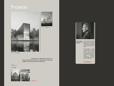 Design home page for architectural firm branding design typography ui ux