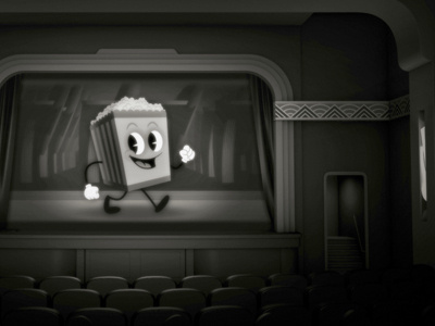 Let's All Go to the Lobby animation blackwhite illustration