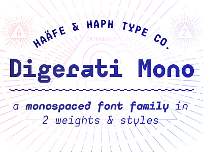 Digerati Mono Font Family font monospaced typedesign typography