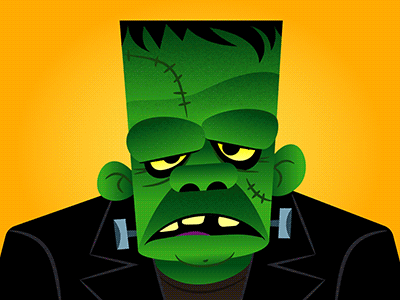 Halloween Gif #2 - Frankenstein by Kyle Jones on Dribbble