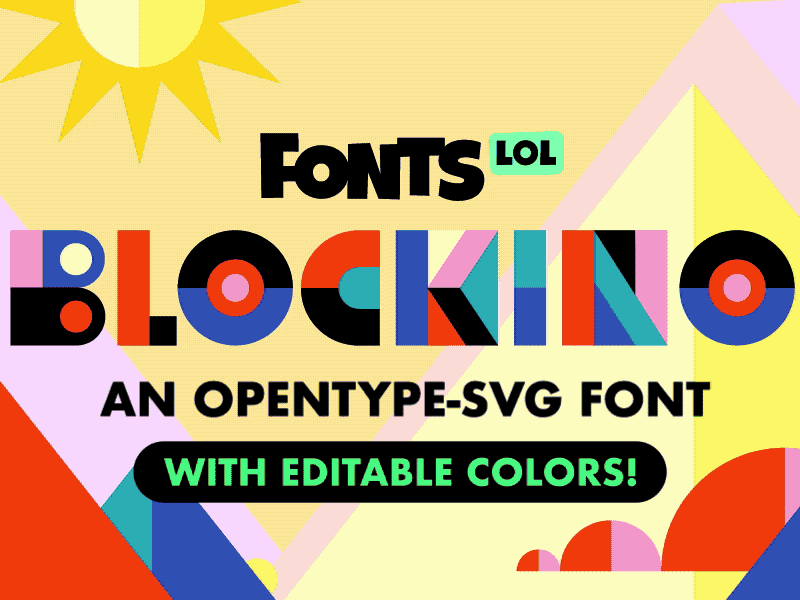 Fonts.lol - Blockino color font colorfont font geometric opentypesvg