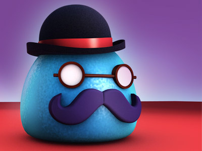 Mr. Gumdrop 3d bowlerhat cinema4d