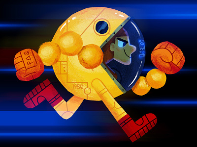 Pac-Man Suit arcade illustration pacman videogames